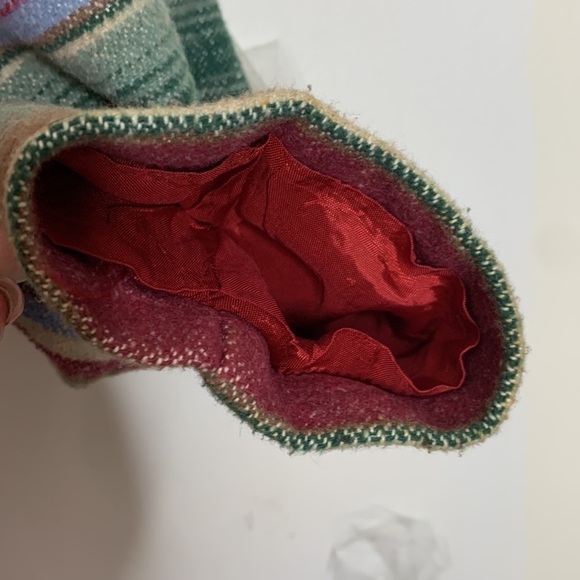 Vintage David Paul New York Southwestern Stripe Winter Wool Blend Blazer Jacket - Picture 7 of 12